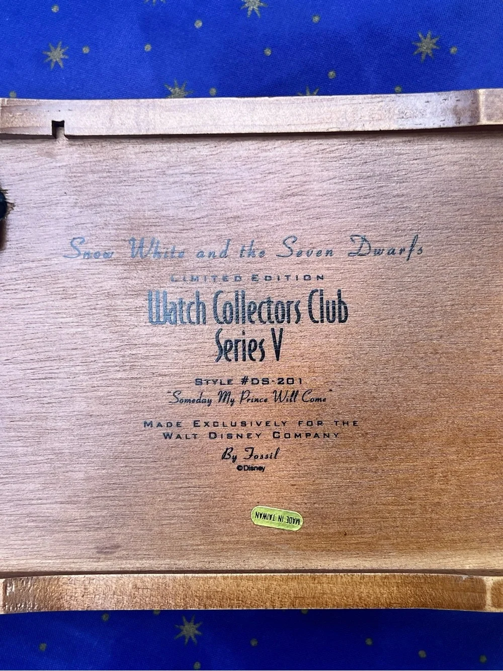 Disney Limited Edition Watch Collector Club Snow White and Prince Watch in Box.